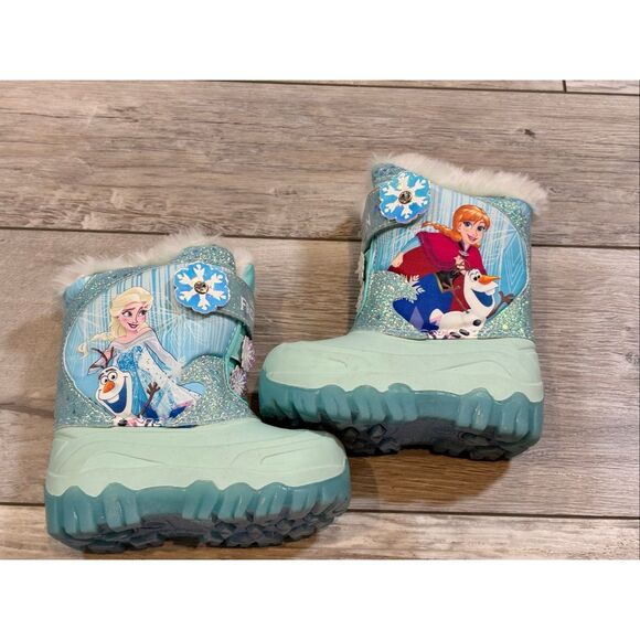 Disney Frozen toddler girls' winter light up snow boots size 6 - Picture 5 of 12